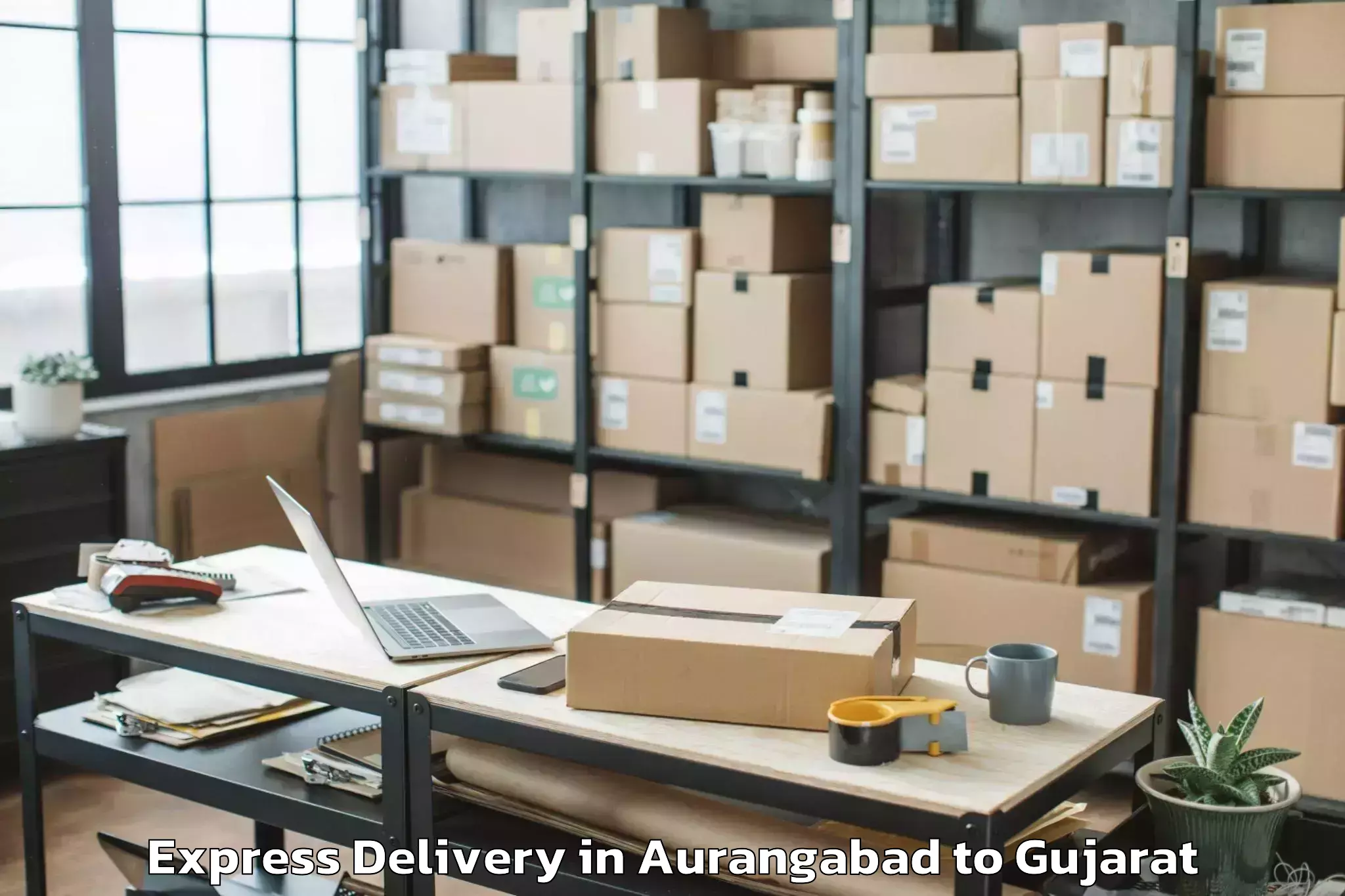 Affordable Aurangabad to Jodiya Express Delivery